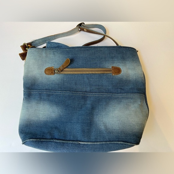 Myra Bag Denim Western Aztec Shoulder Bag - Picture 13 of 13